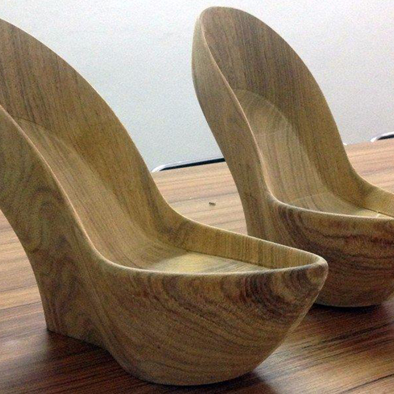 優質工藝品定制木質高跟鞋設計